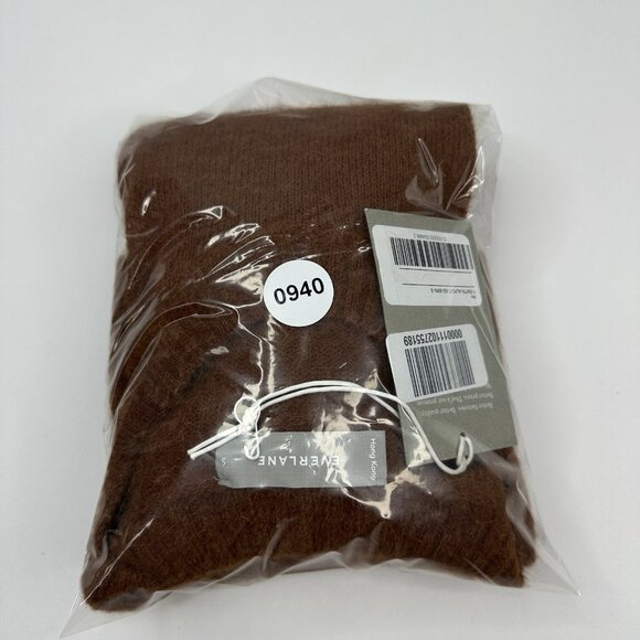 Everlane Women's NWT Brown The Alpaca Wool Short Sleeve Tee Sweater S/C35 - Picture 13 of 13